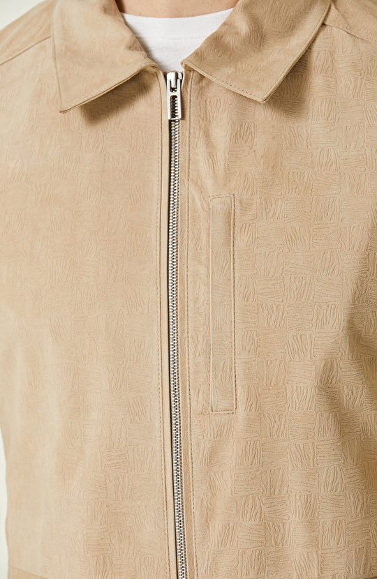  Limited Bej Süet Mont