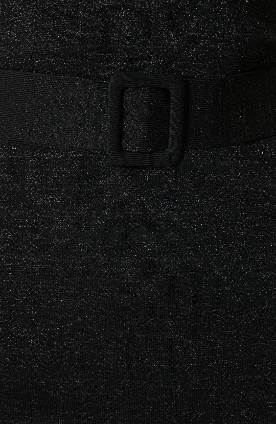 Siyah Mini Triko Elbise