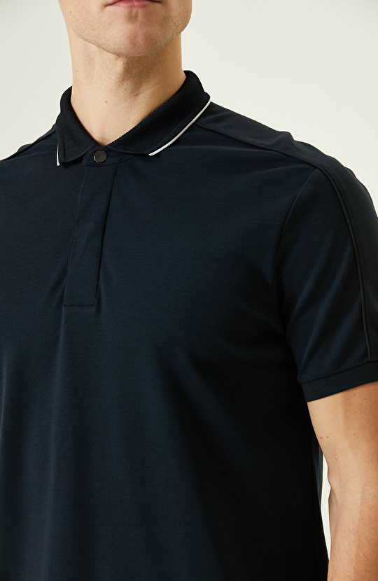  Lacivert Polo Yaka T-Shirt