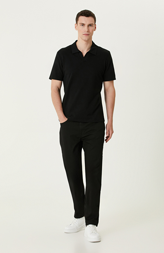 Siyah Polo Yaka T-shirt