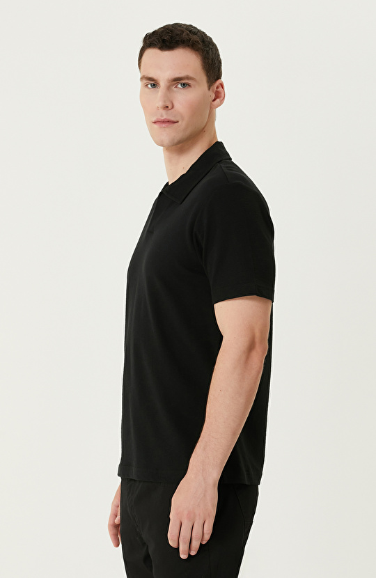 Siyah Polo Yaka T-shirt