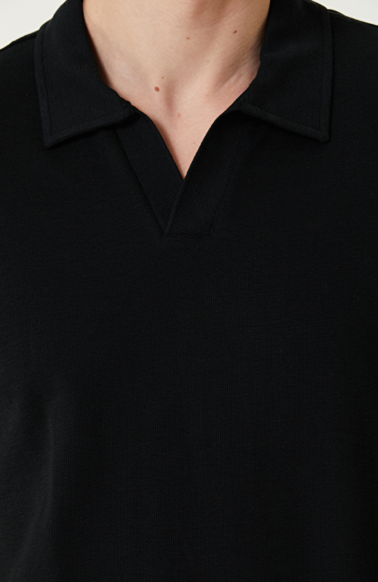 Siyah Polo Yaka T-shirt