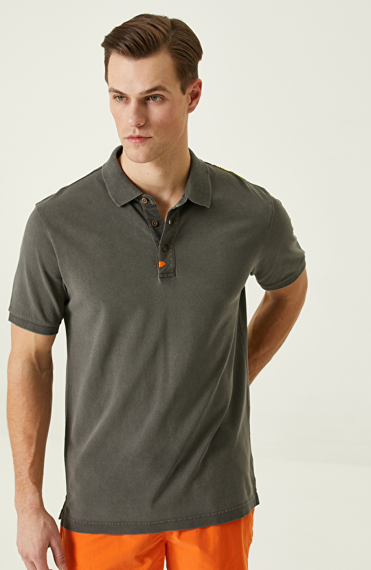 Antrasit Polo Yaka T-Shirt