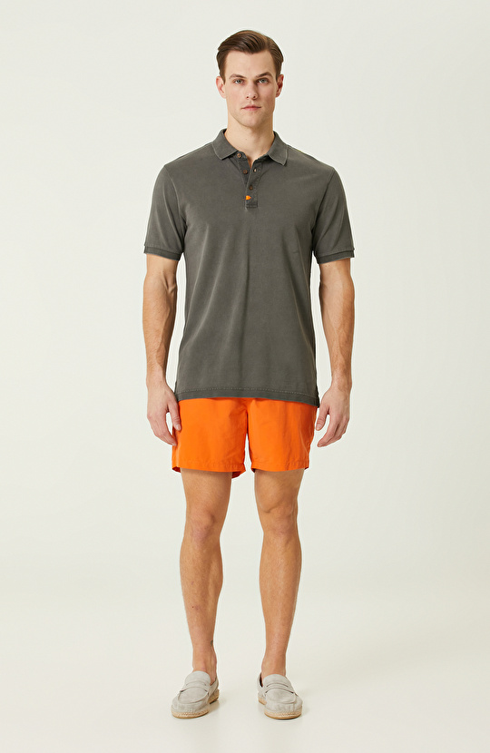 Antrasit Polo Yaka T-Shirt