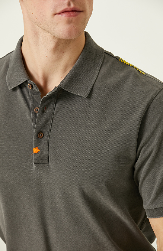 Antrasit Polo Yaka T-Shirt