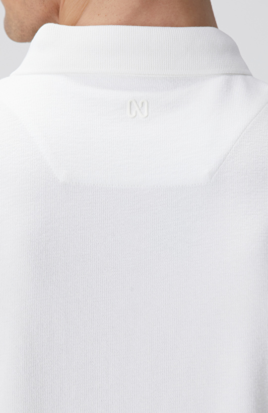 Kırık Beyaz Polo Yaka T-shirt