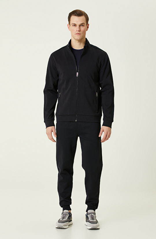 Lacivert Garni Detaylı T-shirt