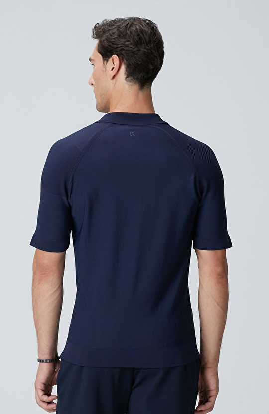 Lacivert Polo Yaka Triko