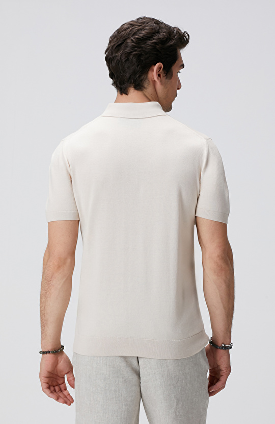 Bej Polo Yaka Basic Kazak