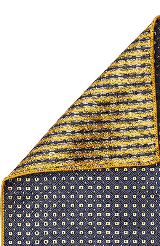 Sarı Lacivert Mikro Desenli Poşet Mendil