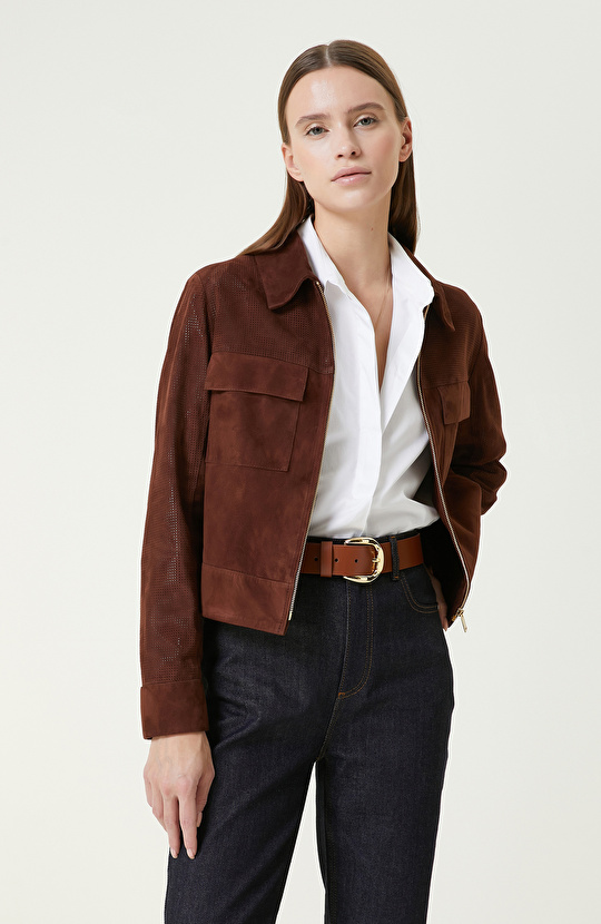 Brown Leather Coat