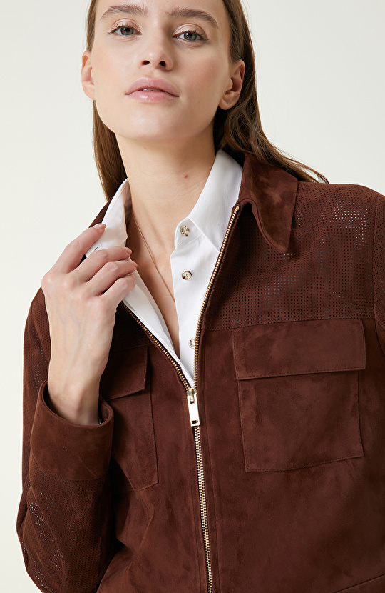Brown Leather Coat