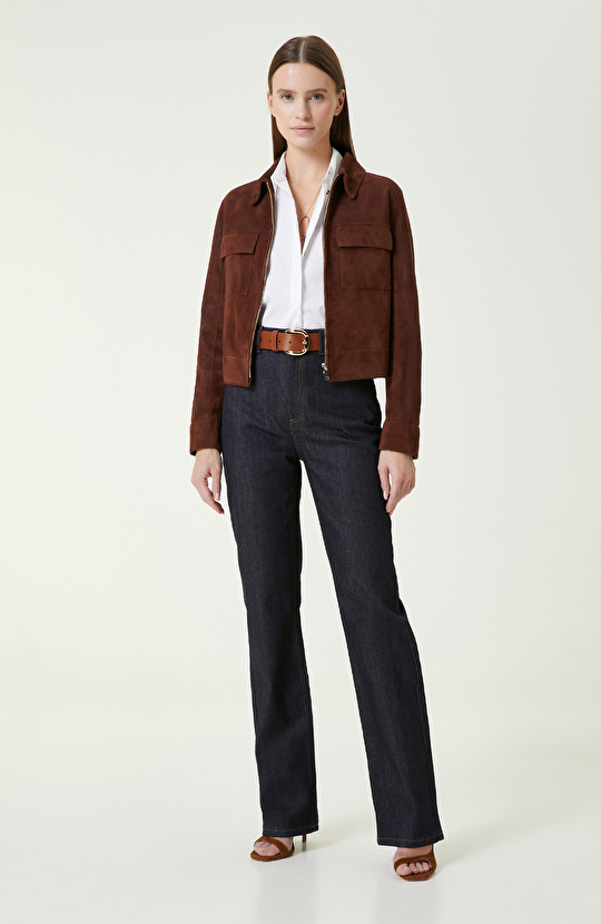 Brown Leather Coat