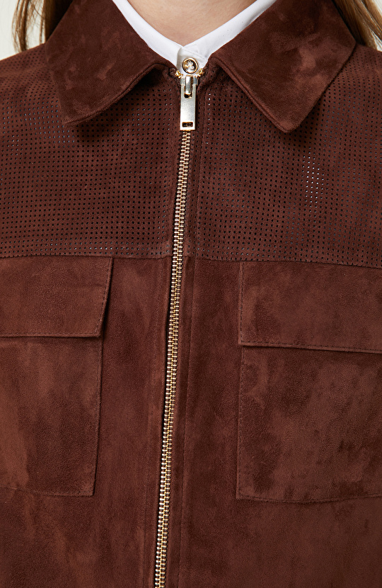 Brown Leather Coat