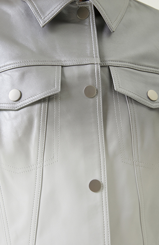 Silver Leather Jacket