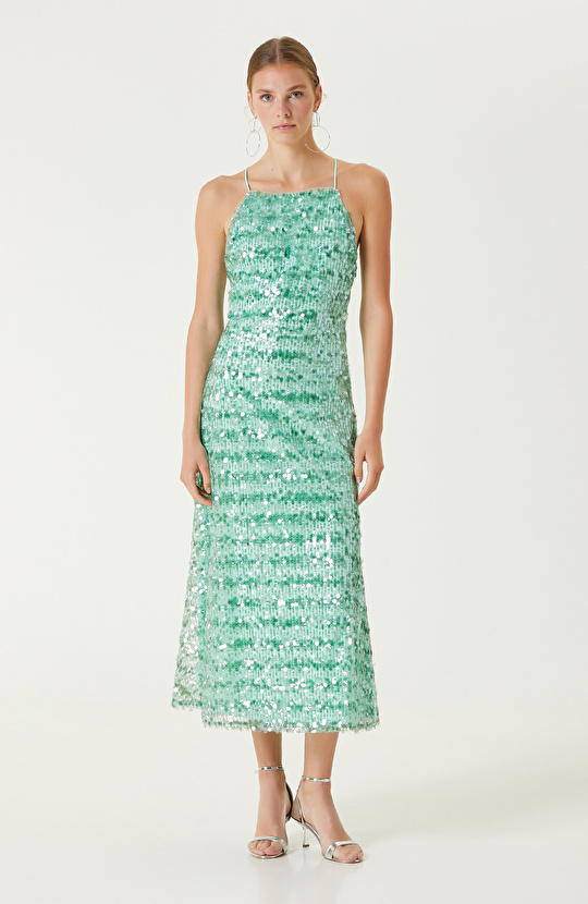 Yeşil Maksi Abiye Elbise