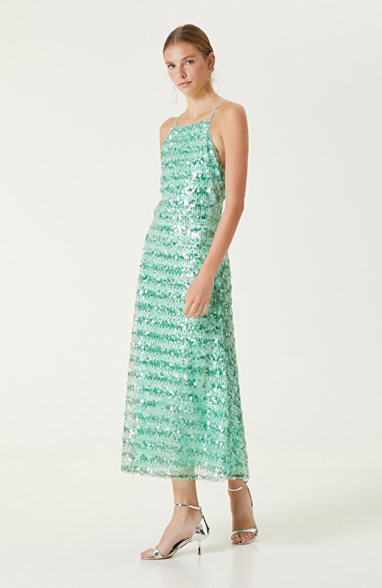 Yeşil Maksi Abiye Elbise