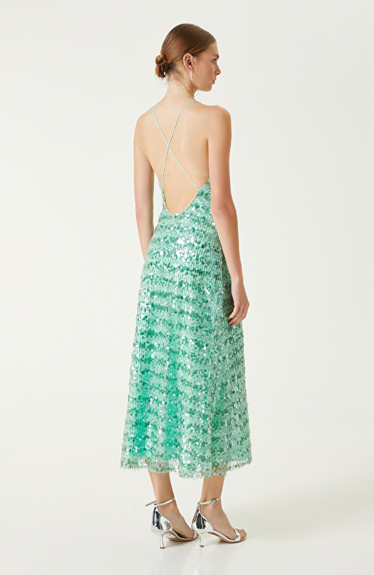 Yeşil Maksi Abiye Elbise