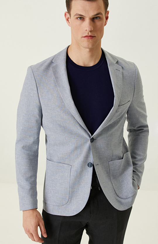 Mavi Armürlü Ceket