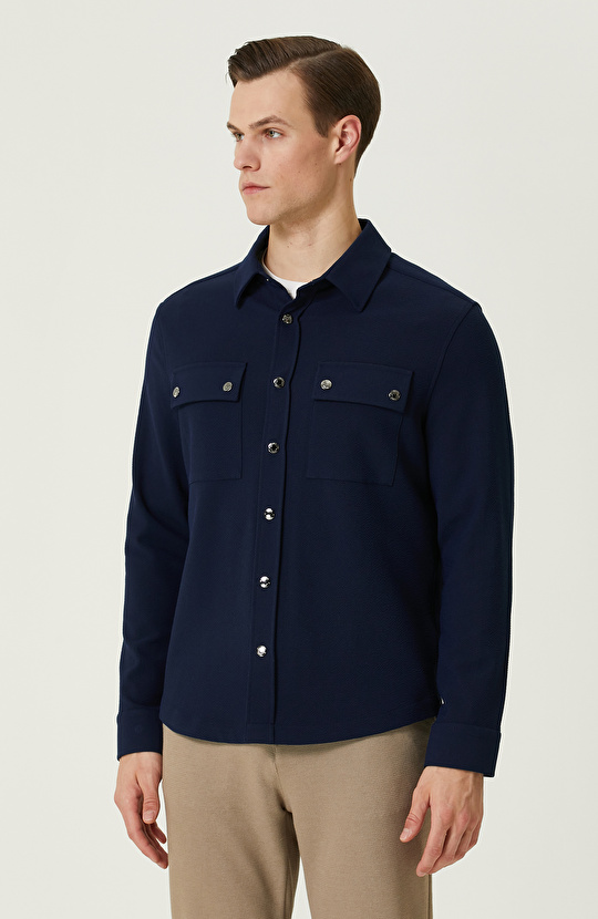 Lacivert Dış Gömlek