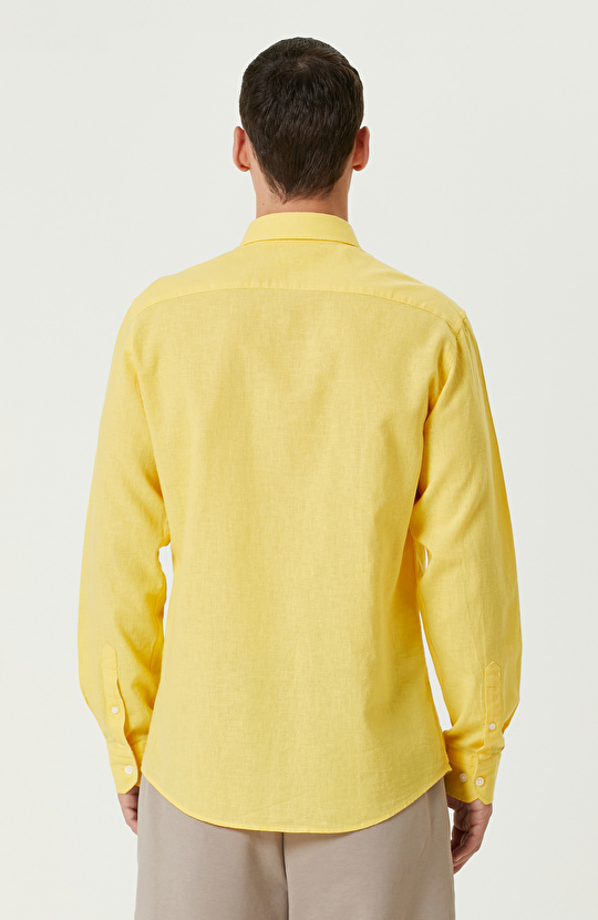 Sarı Keten Gömlek