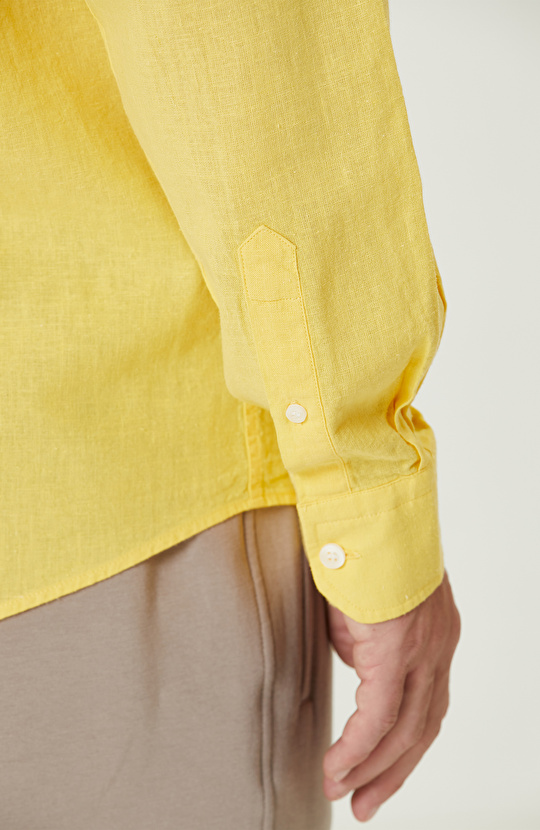 Sarı Keten Gömlek