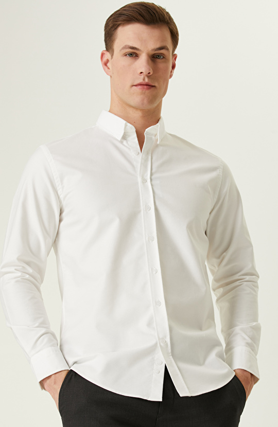 Beyaz Oxford Gömlek