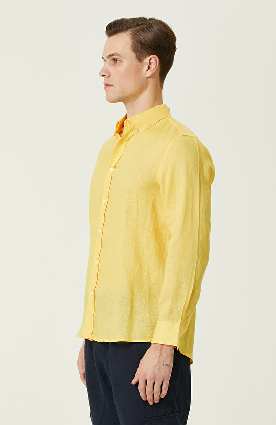 Sarı Keten Gömlek