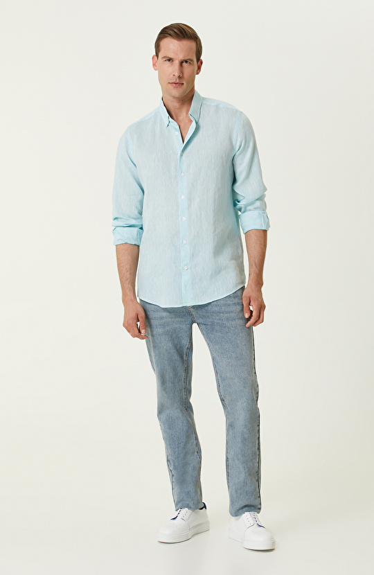 Mint Nane Keten Gömlek