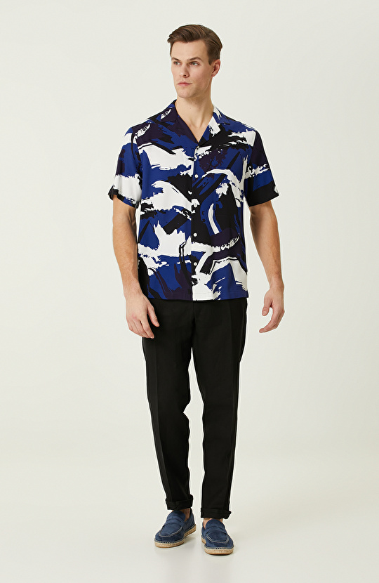 Saks Desenli Gömlek