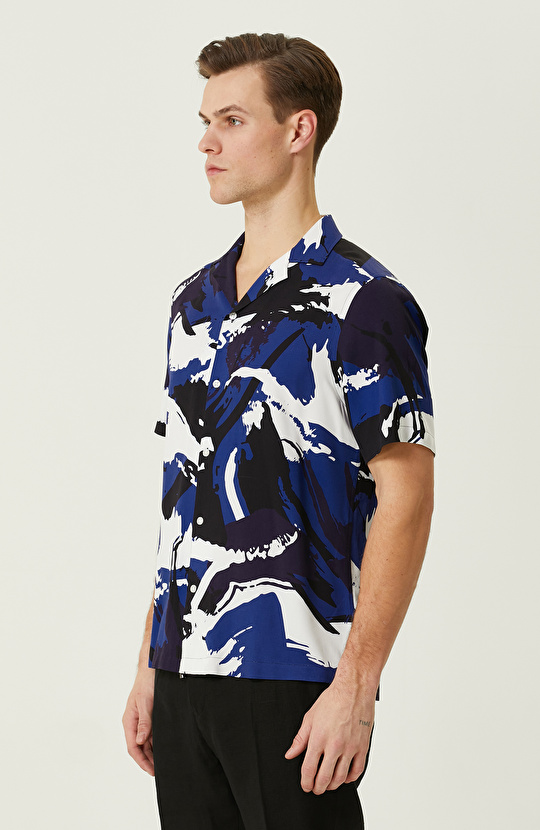 Saks Desenli Gömlek