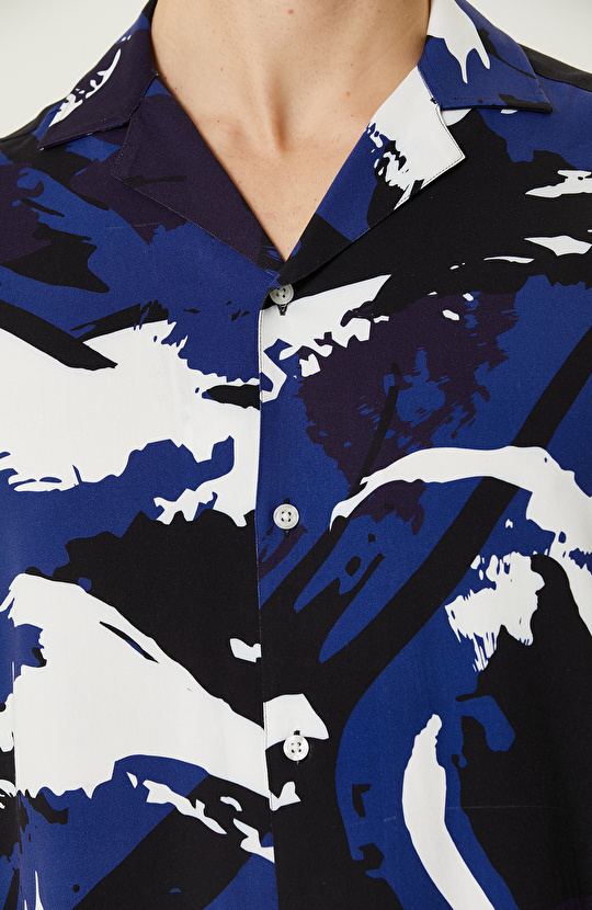 Saks Desenli Gömlek