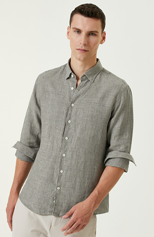 Indigo Keten Gömlek