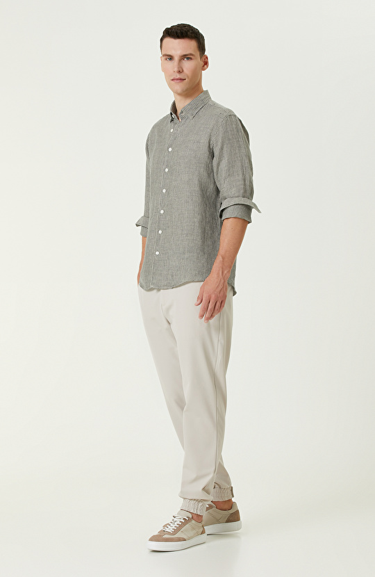 Indigo Keten Gömlek