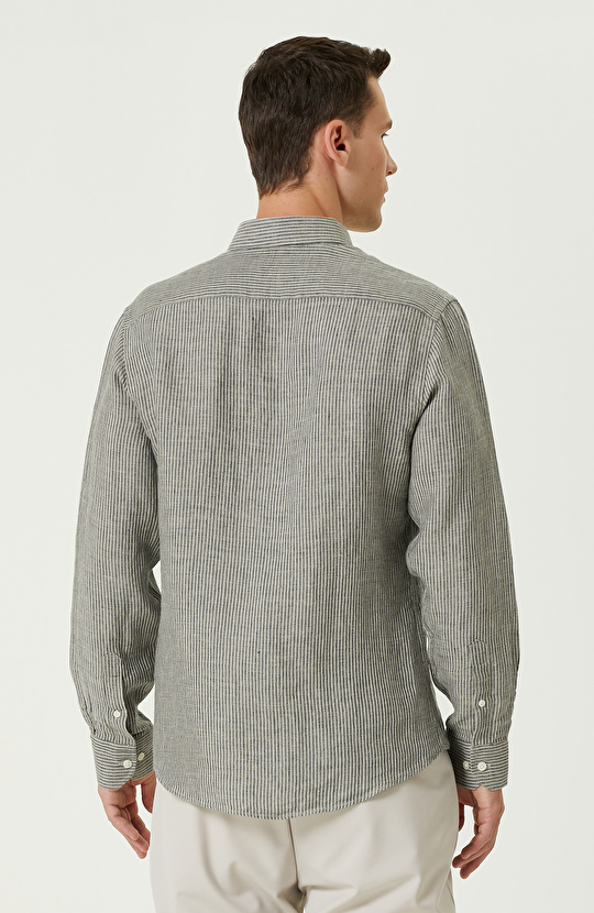 Indigo Keten Gömlek