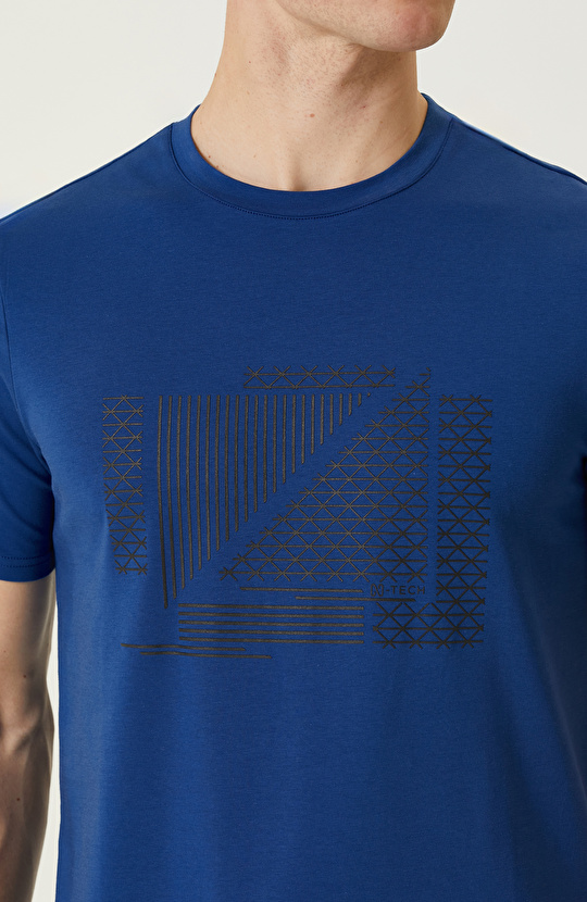 N-Tech Lacivert Baskılı T-Shirt