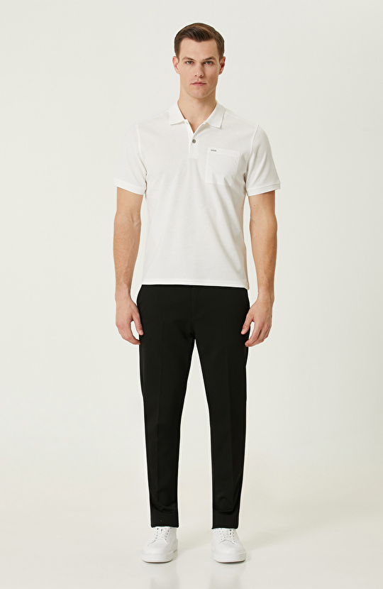 Ekru Polo Yaka T-Shirt