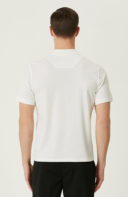 Ekru Polo Yaka T-Shirt