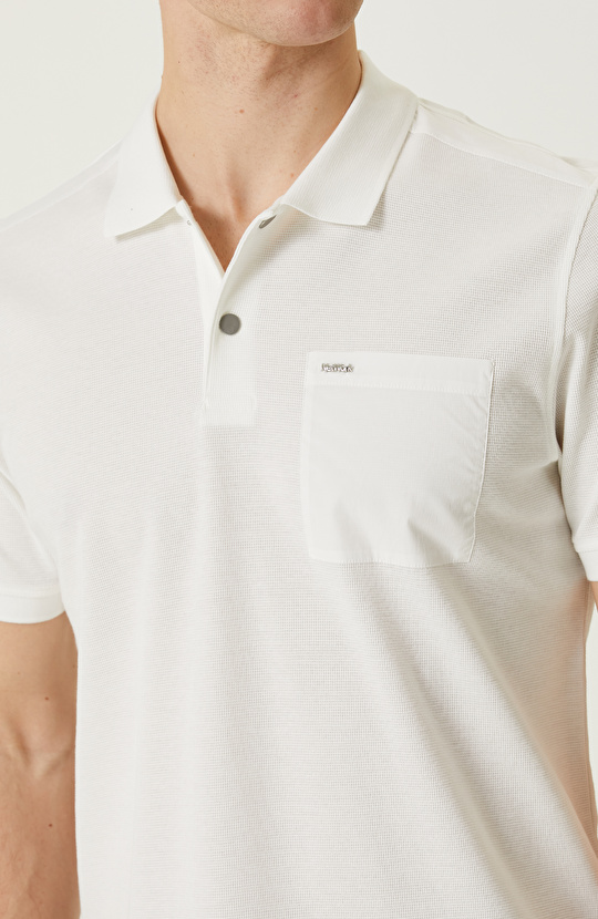 Ekru Polo Yaka T-Shirt