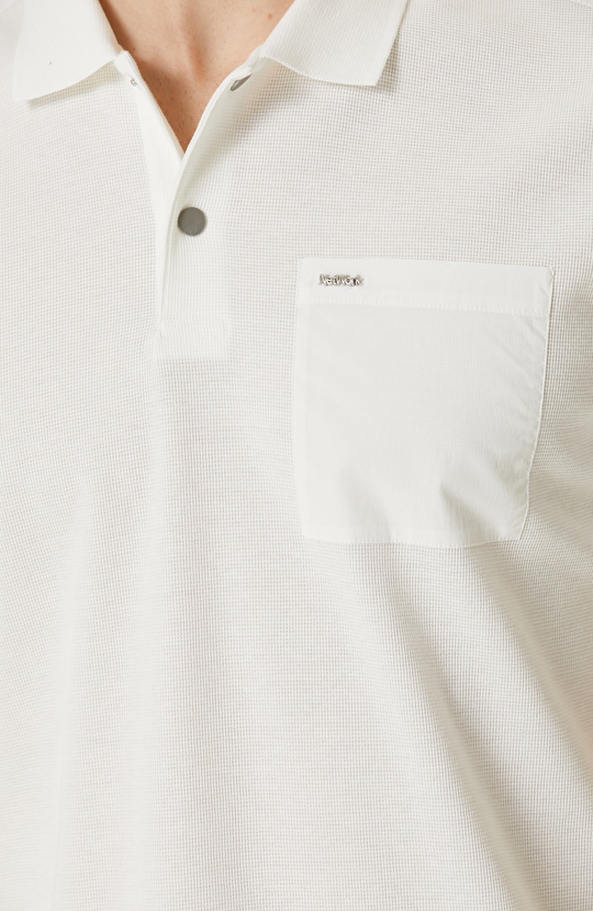 Ekru Polo Yaka T-Shirt