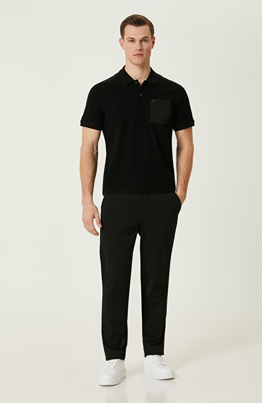 Siyah Polo Taka T-Shirt