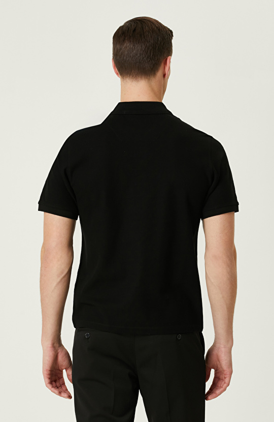 Siyah Polo Taka T-Shirt