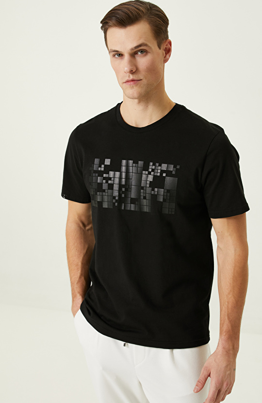 Siyah Baskılı T-Shirt