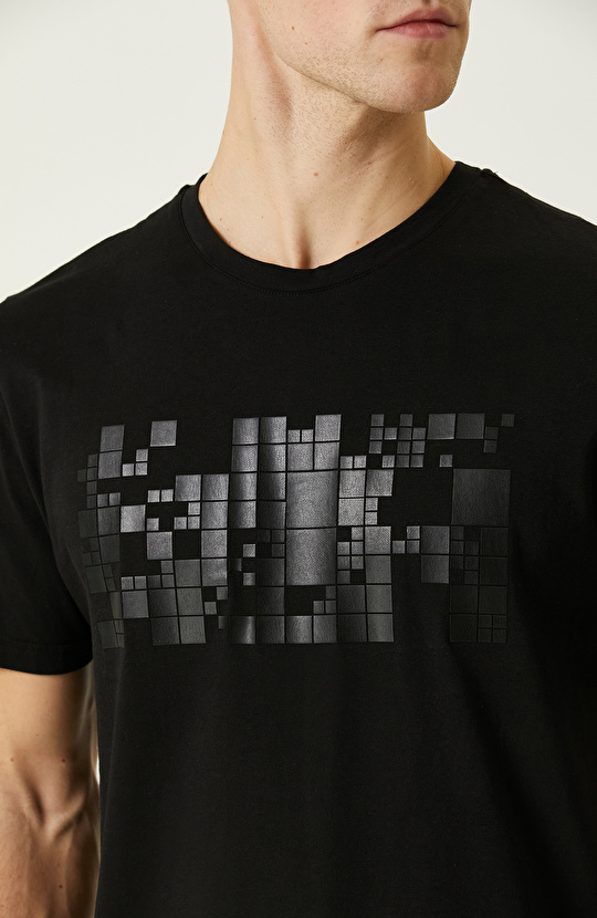 Siyah Baskılı T-Shirt
