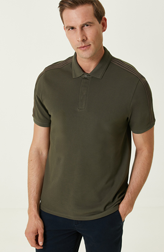 Haki Polo Yaka T-shirt