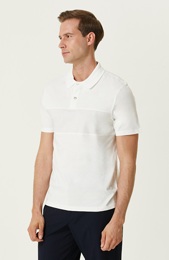 Ekru Polo Yaka T-shirt