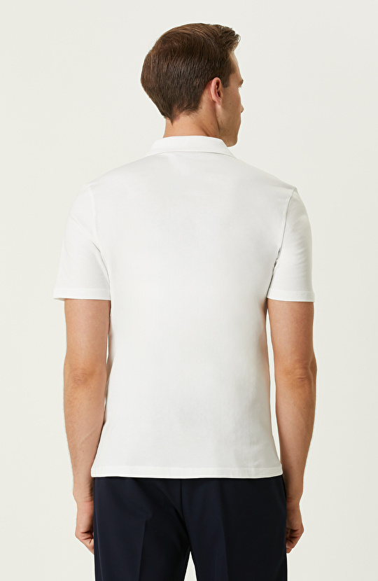 Ekru Polo Yaka T-shirt