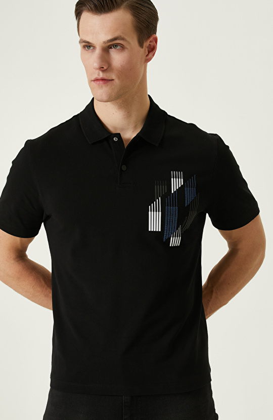 Siyah Polo Yaka T-shirt