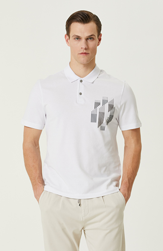 Beyaz Polo Yaka T-shirt Beyaz Polo Yaka T-shirt