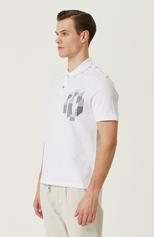 Beyaz Polo Yaka T-shirt